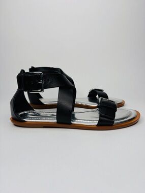 J. Crew Sorrento Made-in-Italy Cross-strap Leather Sandals